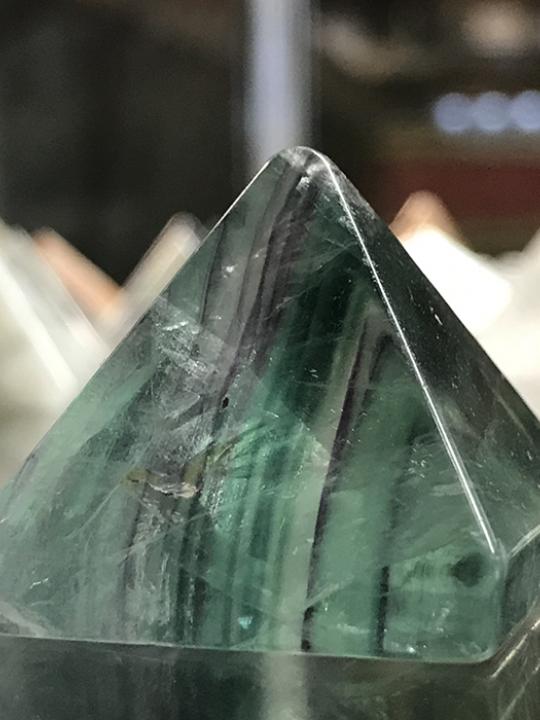 Rainbow Fluorite Pyramid 30MM