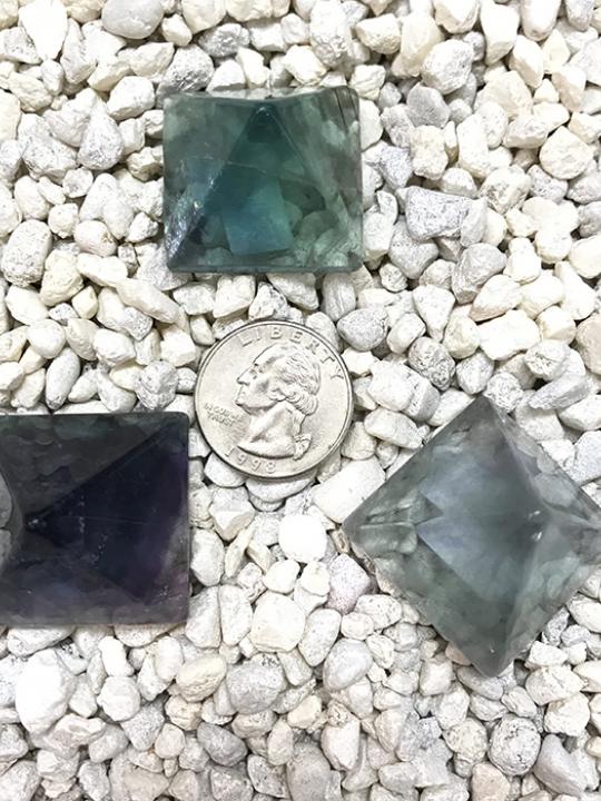 Rainbow Fluorite Pyramid 30MM