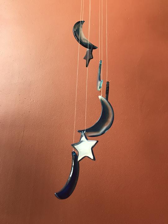 Stars and Moons Wind Chime (agate)